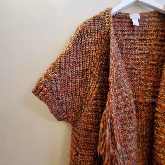 Chicos one size kimono sweater cardigan with metal embellishments, tasse… - Picture 4 of 13